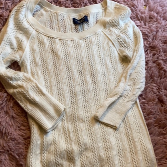 American Eagle Outfitters Sweaters - American Eagle cream ribbed sweater